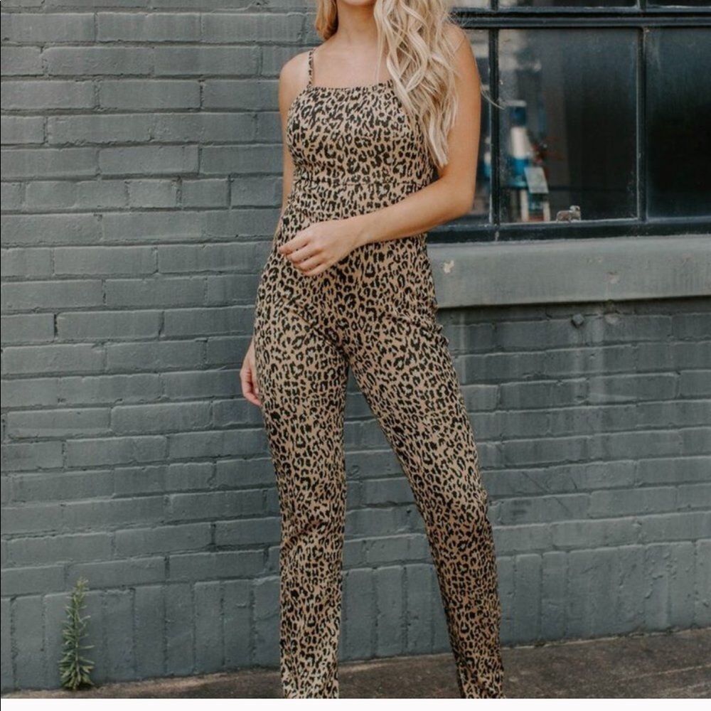 Jessie James D Kittenish Carrie Leopard Jumpsuit